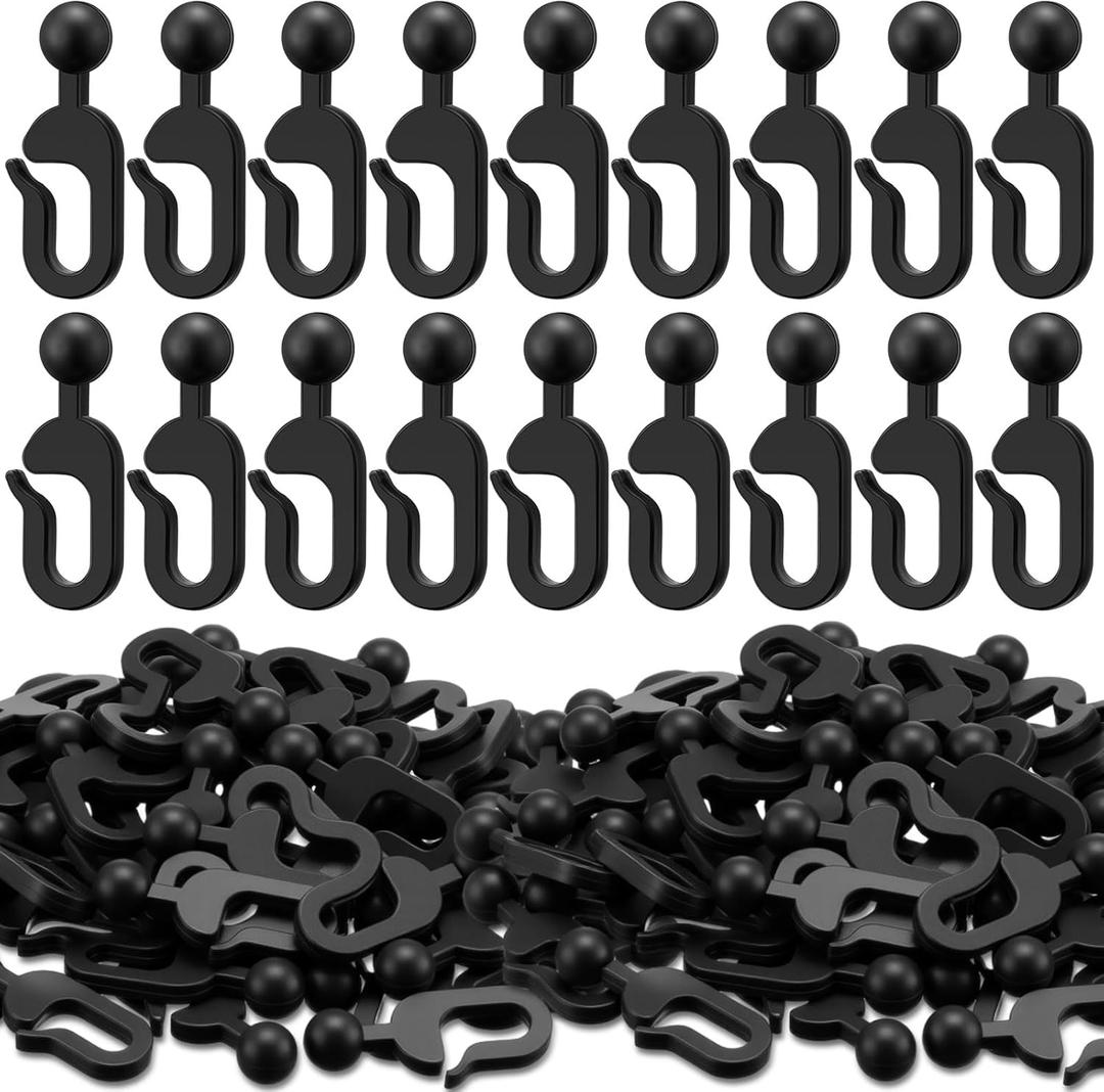 100 Pack Plastic Hooks for Gazebo Curtains and Mosquito Netting Accessories Black Mosquito Curtain Track Hooks for Outdoor Hotel 100 Pack Plastic Hooks for Gazebo Curtains and Mosquito Netting Accessories Black Mosquito Curtain Track Hooks for Outdoor Hotel