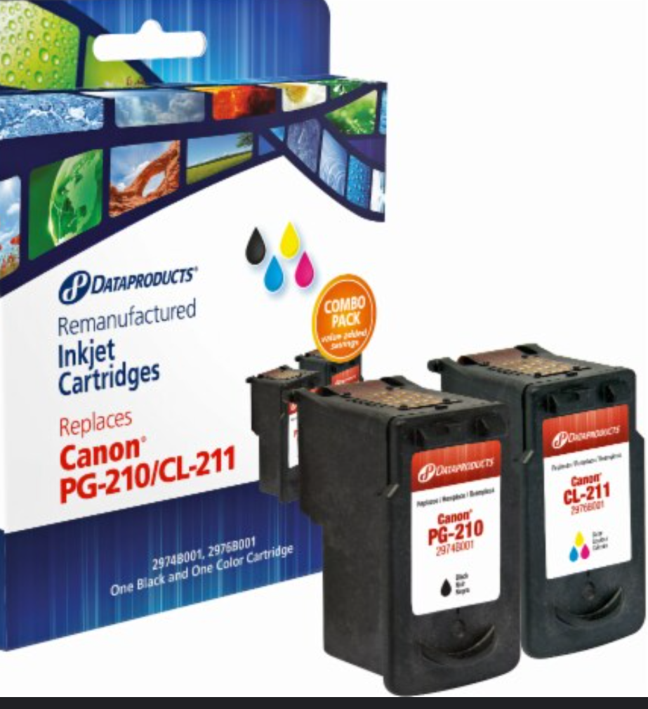 Data Products Remanufactured Inkjet Cartridges Canon PG-210/CL-211 Combo Pack