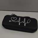 BOVKE Stethoscope Case for 3M Littmann Classic III Monitoring, Lightweight II S.E, Cardiology IV Diagnostic, MDF Acoustica Stethoscopes, Extra Room for Nurse Essentials and Medical Supplies, Black