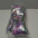 2 Packs Outdoor Artificial Hanging Flowers with 3D Magnetic Butterflies, UV Resistant Faux Silk Blooms for Spring Summer Porch Patio Balcony Decor, Violet & Red (With 8 PCS Simulated Butterflies)