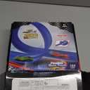 15 Ft Flexible Race Car Track for Kids, Double-Sided Racetrack for 1:64 Diecast Cars Toys, Rolls Up Portable Race Tracks with 4 Car & Suction Cups, Birthday Gifts for Boys Girls Ages 3-5 5-7, Blue