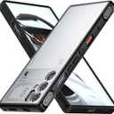 Foluu Slim Fit Case for ZTE Nubia Red Magic 9 Pro/9S Pro, Translucent Matte Hard PC Back & Soft TPU Bumper Protective Shockproof Case - Black