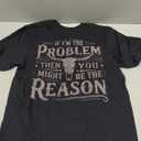 (On Back) If Problem Vintage Then You Might Be Reason Cowboy T-Shirt, S Blac