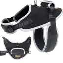 Reflective No Pull Dog Harness for Large Dogs, Easy Control Dog Vest Harness, Breathable Mesh Harness, Comfortable and Adjustable, Metal Ring and Control Handle, Black L