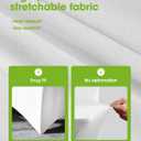 Pureegg Spandex Tablecloth 6ft - 2 Pack, Fitted and Tight Cloth for Rectangle Table, Wrinkle-Free and Stretch Table Cover for Party, Wedding, Banquet and Birthday, White