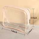 20 Packs Clear Cosmetics Bags for Women Men Waterproof Toiletry Bags PVC Makeup Bags Organizer Case with Zipper for Travel Bathroom (20 Pink Colors) (EXP 06/14/30)