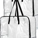 Fasmov  Oversized Clear Storage Bag with Handles and Zippers, Vinyl Storage Bag for Comforter, Blanket, Bedding, Duvet, Transparent Moving Tote, Under the Bed Storage, Garage Organizer