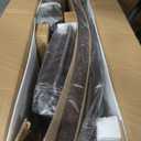 Signature Design by Ashley Haddigan Faux Leather Cushioned Rake Back Dining Chair, 2 Count, Dark Brown