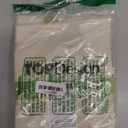 TOPDesign 1-Pack Canvas Tote Bag with an External Pocket, Reusable Grocery Shopping Bag, Top Zipper Closure, Daily Essentials (Light Green/Natural)