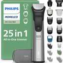 Norelco Philips All-in-One 9000 Series 25-Piece Trimmer - Electric Shaver and Clipper for Face, Beard, Head & Body, Self-Sharpening Full Metal Blades, 27 Length Settings (0.5-20 mm), MG9580/40 (Steel)
