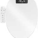 Electric Bidet Toilet Seat Elongated, Heated Toilet Seat, Instant Warm Water, Warm Air Dryer, Rear Feminine and Oscillating Washing, Night Light, Large LED Display, Sense Seat