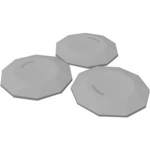 Door Stops Wall Protector 3" with Strong 3M Adhesive - Quiet and Shock Absorbent Silicone Wall Protectors from Door Knobs - Larger Door Bumper to Protect Every Wall Surface (Gray-3 pcs