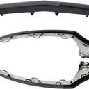 Front Left and Right and Center Lower Bumper Lip Trim Molding Strip Black for Mercedes C300 2015-2021, C350e 2016-2018, C400 2015, C63 AMG 2015-2021, C63 AMG S 2015-2023