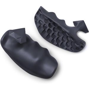 Rubber Gym Grips  Fingerless Workout Hand Grips for Men & Women, Large Size Anti-Slip Grip Pads for Weight Lifting, Crosstraining, Bodybuilding, Deadlifts, Palm Protection for Strength Training (Black)