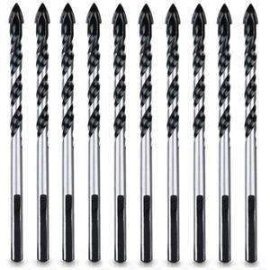 10PCS 6mm Tungsten Carbide Drill Bit Set For Porcelain Tile Concrete Brick Glass Woodworking Tools Power Tools