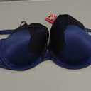 Maidenform Women's Comfort Devotion Your Lift Underwire Bra with Lace Trim, Convertible Straps, Navy Eclipse/Black, 34D