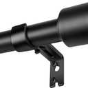 1 Diameter Curtain Rods Itself is 30 to 144 inch 1 Pack Fit 30-142 inch, 66 to 120 inch Window with Heavy Duty Adjustable Rod Matte Black Splicing Metal Extra Long Curtain Rod for Windows