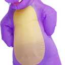 Inflatable Hippo Costume Adult Size Air Blow up Costume for Fancy Halloween Cosplay Party Dress Full Body Outfit (Purple)