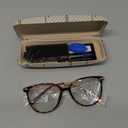 Gaoye Blue Light Blocking Glasses Women/Men, Fashion Round Cateye Frame UV Ray Filter Computer Gaming Glasses (*1-tea Leopard/Transparent Lens)