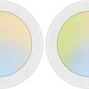 2 Pack 5CCT 6 Inch LED Disk Light, Dimmable Flush Mount Ceiling Lights, 2700K/3000K/3500K/4000K/5000K Selectable, 15W 1100LM, CRI 90, Low Profile Surface Mount Ceiling Disc Light, Wet Rated & ETL
