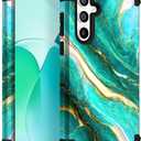 Hocase for Galaxy S23 FE Case, Heavy Duty Shockproof Protection Soft Silicone Rubber+Hard Plastic Bumper Hybrid Protective Case for Samsung Galaxy S23 FE 5G (6.4") 2023 - Emerald Green