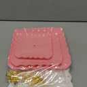 5 Pcs Dessert Display Stands, 2pcs Dessert Stands 3 Pcs Tray, Pink Dessert Display Stands, Treat Table Displays Set for Wedding Baby Shower Tea Party, Ease of Cleaning and Assembly