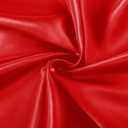 Horbaunal Red Satin Fabric 60 Inch Wide by The Yard, Soft Charmeuse Satin Fabric for Wedding Dress, DIY Craftings, Costumes, 1 Yard