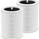 Core 600S Replacement Filter for LEVOIT Core 600S & Core 600S-P Air Purifier, 3-in-1 H13 True HEPA Core 600S-RF Replacement Filte for Home Large Room, 2 Pack, White