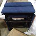 Casa Vita Mid-Century Modern Recliner - Navy Blue Fabric