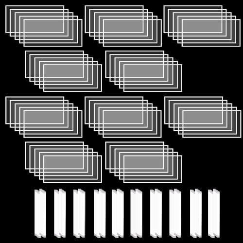 25 Pcs Sandblast Cabinet Lens Cover 23 x 11 Inches Inner Protector Adhesive Film Standard Sandblasting Protective Replacement Clear Visibility Sand Blast Film for Blaster Replacement
