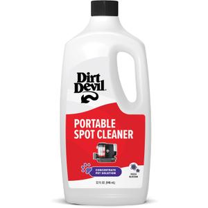 Dirt Devil Pet Portable Spot Cleaner Solution, 32 oz., Fresh Blossom Scent, Upholstery and Carpet Shampoo Solution, Eliminates Pet Messes and Odors, Pair with Dirt Devil Portable Spot Cleaners (One Size)