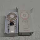 coldSky Portable Handheld Fan, 4000mAh Battery Operated 3 in 1 Multifunction Personal Travel Fans with Digital Display, 90 Foldable Desk Fans with Base, 5 Speed Lash Fan for Makeup/Office (White)