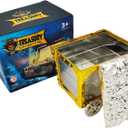 Toy Mine Car Treasure Chest - Shiny Gold & Silver Pirate Storage Box for Kids, Durable Non-Toxic Role-Play Accessory for Parties, Room Decor, Treasure Organizer (3.3"x4"x4")