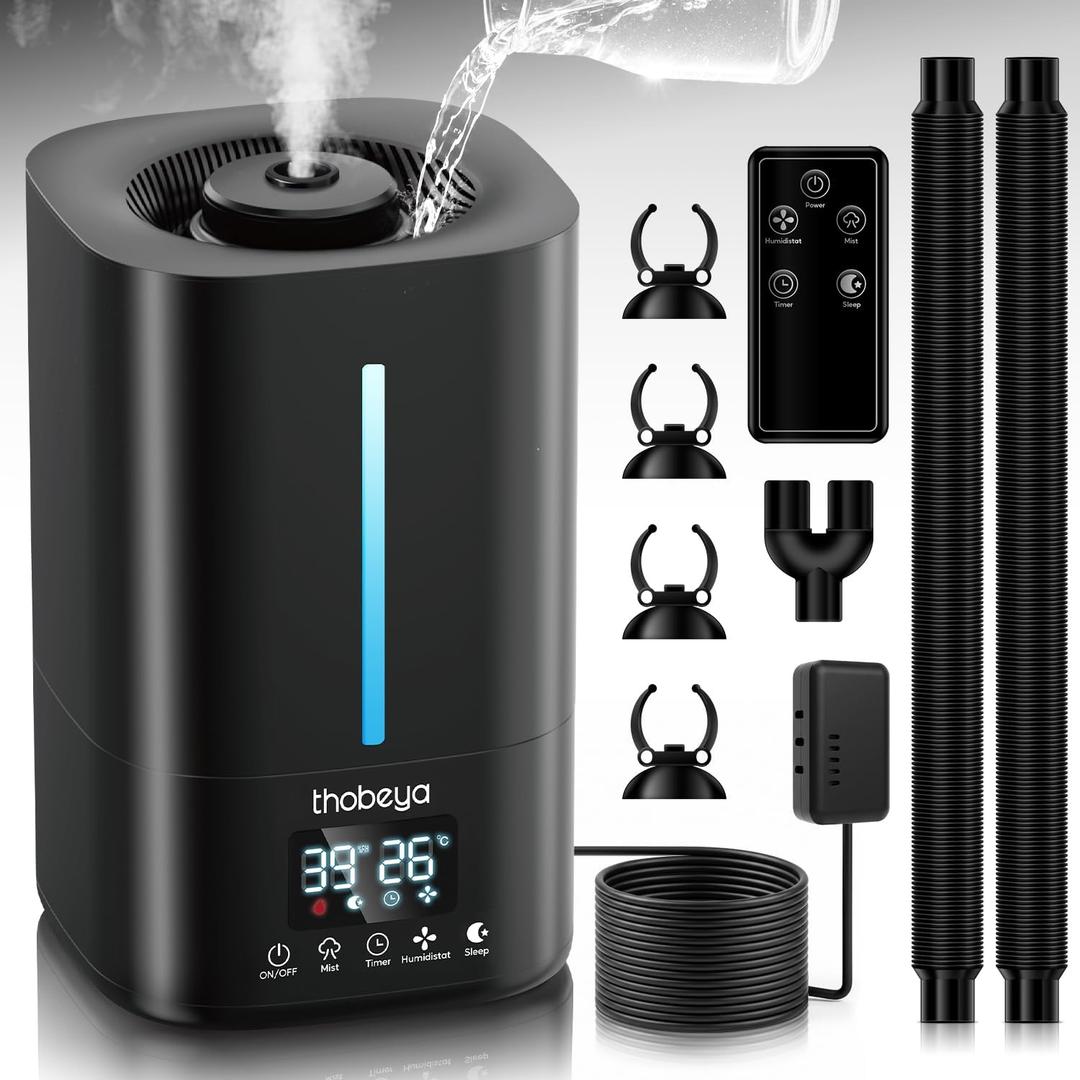 5L Reptile Fogger Humidifiers Mister, Misting System for Reptiles, Plants Humidifier, Terrarium Fogger Humidifier, Equipped with remote control and timer, Large Capacity Reptifogger