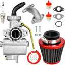 FVRITO PZ20 Carburetor Kit for Tao tao Coolster 125cc 110cc 90cc 70cc 50cc Kazuma Baja Chinese ATV Quad 4 Wheeler SunL NST Roketa Loncin Lifan XR80 CRF70 4 Stroke Go Kart Pit Dirt Bike Parts