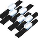 Wesiti 6 Pcs Wooden Name Badge Holder ID Badge Tray Organizer Name Tag Holders Note Card Organizer Plate Table Holders Sign Decor for Office Business, 23.62 x 3.5 x 0.75 Inch(Black)