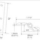 6 x QCAA Black Steel Hinge Offset for Cabinet Door, 3/8", Matte Black, 12 Pack, Made in Taiwan