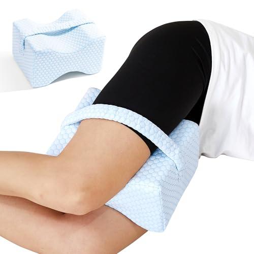 UJPFEO Knee Pillow for Side Sleepers,Cooling Leg Pillow for Sciatica, Knees,Back,Joints Between Legs,HIPS Pain Relief When Side Sleeping,Spine Aligning Support for Surgery Recovery, Pregnancy