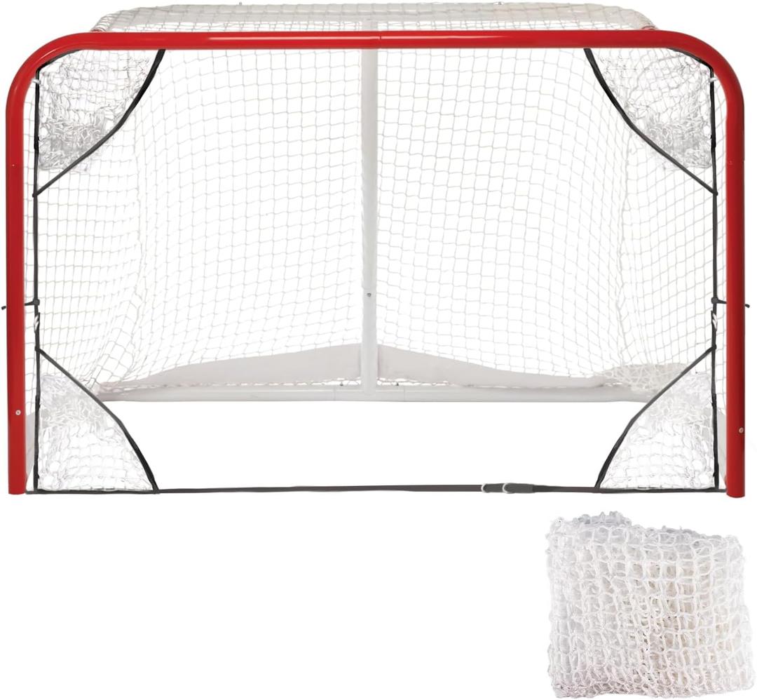 Hockey Net Replacement Compatible with EZ Goal,4 x 6-Feet,with 4 Removable Target Pockets,NET ONLY,NO Frame