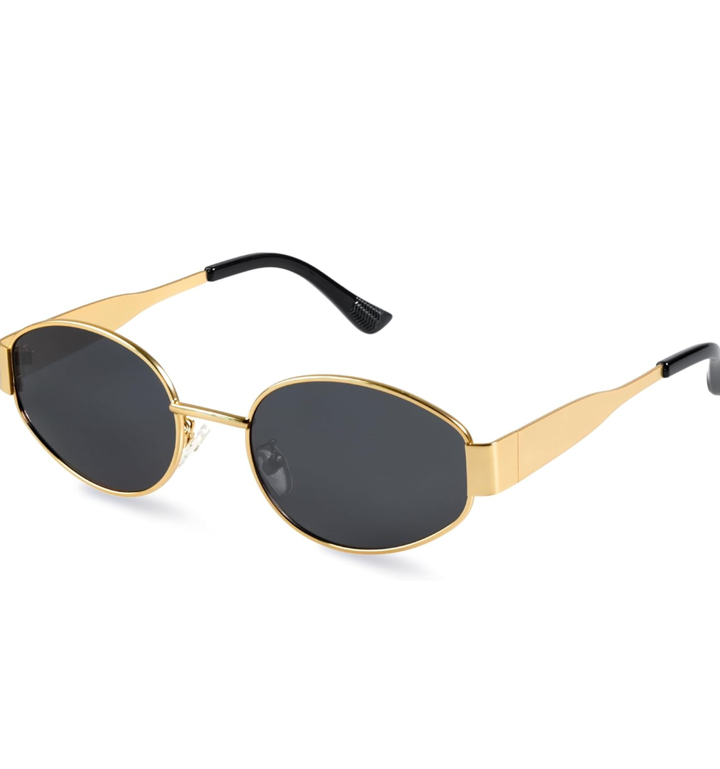 livho 2025 Trendy Oval Sunglasses - Stylish Polarized Shades for Everyday - Retro Metal Frames