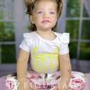 fioukiay Preemie Newborn Baby Girls Clothes Infant Little Kids Romper Bodysuit Pants Headband Clothing Set Summer Outfits (White)