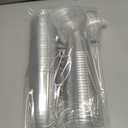 50 Sets Clear Plastic Cups with Lids Straws Disposable Round Bottom Ice Coffee Cups with Label Stickers for Cold Drinks Juice Smoothie Beer Cocktails Coffee Bar Party (18oz)