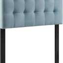 Modway Lily Biscuit Tufted Twin Performance Velvet Headboard, Light Blue