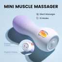 Personal Massage Device Smallest and Strongest Cordless Handheld Massager - Cute & Powerful - Best for Travel - Magic Stress Away - Perfect on Neck Legs Hand Pains and Sports (Yellow)