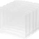 novelinks Transparent 4" x 6" Photo Storage Boxes, 6 Inner Photo Organizer Cases with Tray, Picture Storage Containers for 4x6 Prints, Craft & Memory Card Sorting Box (Clear 1Pack)