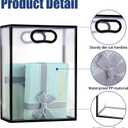 GAWBYET 24 Pcs Clear Plastic Gift Bags with Handles, Reusable Party Favor Bags With ribbons and cards for Mother's Day, Birthday, Wedding,Bachelorette Party,(8.6 x 12 x 4 Inch)