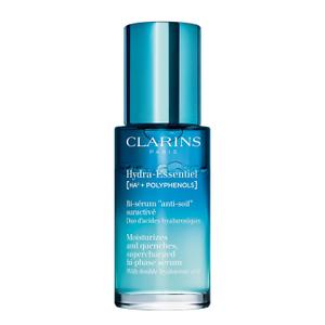 Clarins Hydra-Essentiel Bi-Phase Face Serum | Intense Hydrating Serum| 60 Seconds to Plumper Skin* | 24H Hydration* | Double Dose Of Hyaluronic Acid | Lightweight | All Skin Types | 1 Fl Ounce Clarins Hydra-Essentiel Bi-Phase Face Serum | Intense Hydrating Serum| 60 Seconds to Plumper Skin* | 24H Hydration* | Double Dose Of Hyaluronic Acid | Lightweight | All Skin Types | 1 Fl Ounce