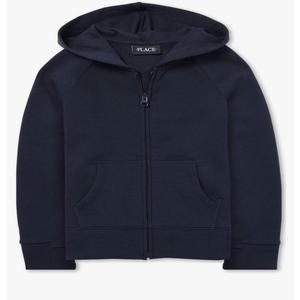 The Children's Place Uniform Fleece Zip Up Hoodie Size Large, Navy 