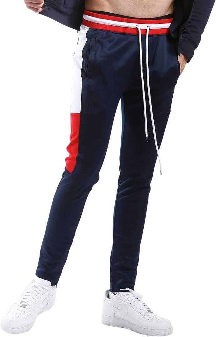 SCREENSHOT-Checker Pattern Track Pants Mens Premium Urban Fashion Streetwear Bottoms - Straight Fit (XXXL)