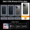 Goton Compatible for iPhone 13 Pro Max Case with Screen Protector - Slide Camera Protective Phone Cover with Ring Stand, Heavy Duty Shockproof Rugged Bumper for 13 ProMax Accessories Black
